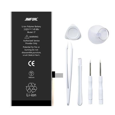 China Mobile Phone Dual IC Jimforl 2200mah Strong Protection Replacement Battery For Apple iphone 7 for sale