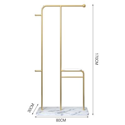 China Metal Multifunctional Modern Corner Living Room Bedroom Trend Floor Coat Rack Coat Rack Clothing Store Hanging Wholesale for sale