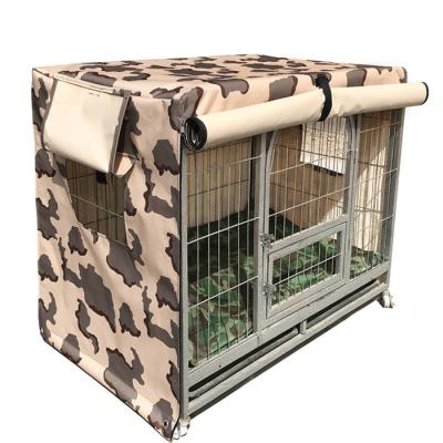 China Durable Tarps Cover Pet Cage Dog Cage Waterproof Cover Outdoor Windproof Rainproof Insulation 600D Oxford Cloth Cover Winter for sale