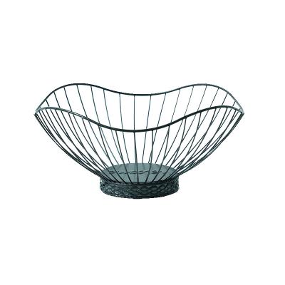 China CLASSIC Red Modern Minimalist Modern Minimalist Living Room Art Iron Fruit Basket Three-Layer Metal Lotus Leaf Snack Dish for sale