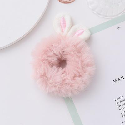 China Korea Fashion Plush Bunny Rabbit Ear Smart Casual High Quality Hair Ties New Elastic Hair Band for sale