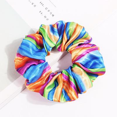 China Wholesale fabric hair accessories fruit silk hair scrunchies custom satin hair scrunchies large for sale