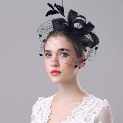 China High Quality Flower Headband Feather Race Cocktail Wedding Sinamay Party sinamay fascinators for women for sale