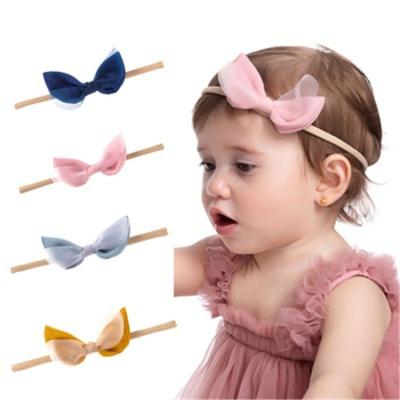 China Wholesale Cotton Baby Hair Accessories Girls Headband Girls Tied Bow Headband Hair Accessories for Kids for sale