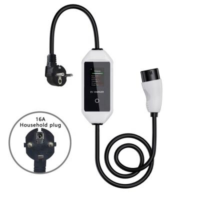 China Electric Vehicle FAST Charging Smart Charging System Adjustable Current 3.5KW 7KW  Portable EV Charging Station Type 2 for sale