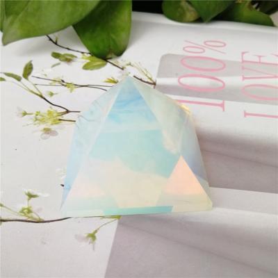 China Carving Opalite Opal Stones China Egypt Pyramid Stone Chakra Reiki Carving Carved Fengshui Crafts Healing Spiritual Crystal for sale