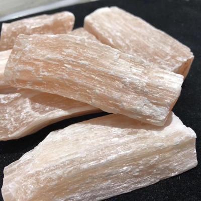 China China Wholesale Natural Raw Yellow Gypsum Stone Selenite Healing Crystal Specimen for sale