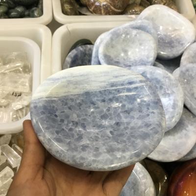 China China Wholesale Natural Blue Gemstone Celestite Ashtray Crystal Bowl For Home Decoration for sale