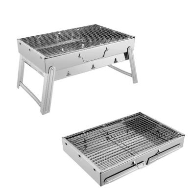 China Easily Assembled Outdoor Portable Stainless Steel Charcoal BBQ Grill for sale