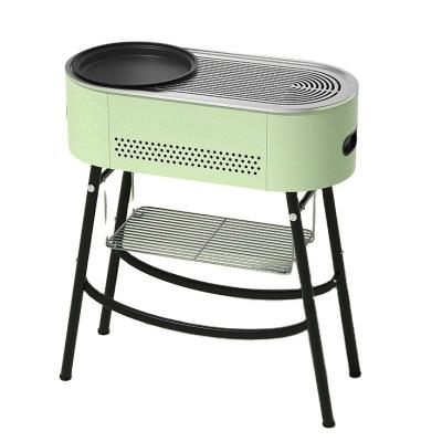 China Easily Assembled Outdoor Charcoal Barbecue Grill With Hot Pot for sale