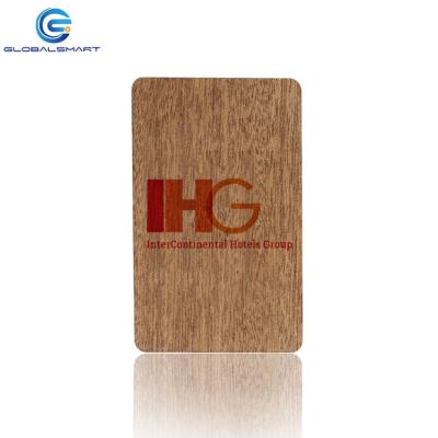 China Sapele Hotel RFID Ultralight Wooden ev1 Wooden Key Card for sale