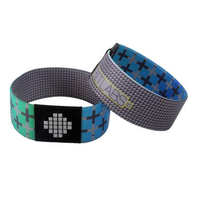 China Waterproof / Waterproof Elastic RFID Woven Stretch Wristband For Sports And Events for sale