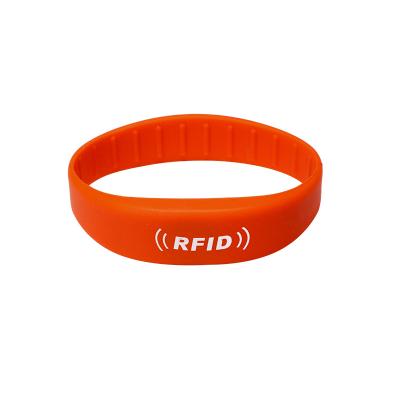 China Waterproof / Waterproof Custom Size Silicone Rfid Wristband Wristband For Membership Management for sale