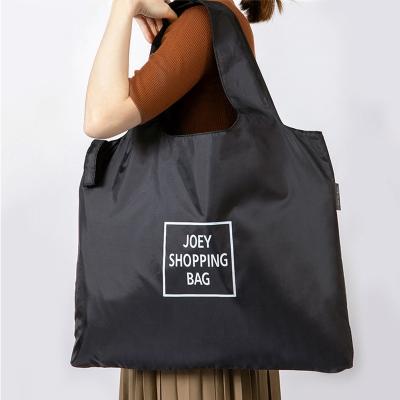 China Logo Canvas Oxford Reusable Lifestyle Printed Personal Folding Bags Food Shopping Storage Pouch Bags Foldable Shopping Tote Bag for sale