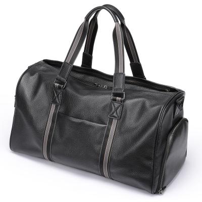 China Organizer Classic Real Leather Luxury Duffel Bag Wet Dry Separated Large Male Clothes Storage Luggage Gym Duffel Bag for sale