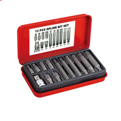 China High quality durable using 13pcs various spline bits set long drill tool bits set M6~M16 for sale