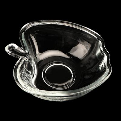 China Factory Direct Supply Sustainable Apple Shape Transparent Glass Bowl For Fruit for sale