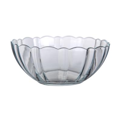 China Sustainable Wholesale High Quality Food Safe Clear Glass Bowl Five Sizes for sale