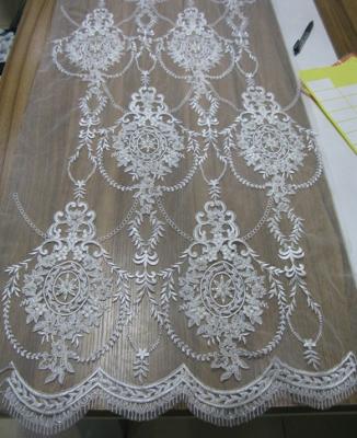 China Latest Design Viable Textile Embroidery Lace / Beaded And Tied Embroidery Fabric for sale