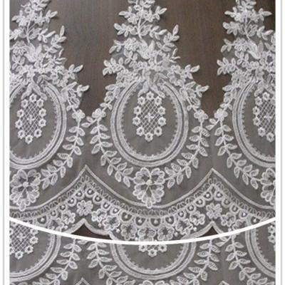 China Sustainable Chantilly lace trim/Swiss voile lace in Switzerland, ladies suits lace up non-elastic design lace trim for sale