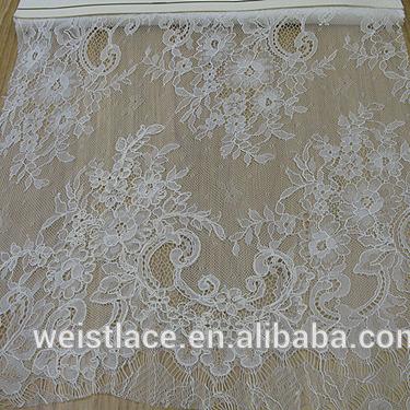 China Bridal /france veil /beacutiful lace fancy trimming /france lace with cord and bead embroidery trims for sale