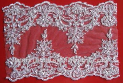 China Sustainable Beaded Mesh Lace for sale