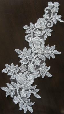 China Beaded Patchwork Lace Applique Bridal Pattern Making Beaded Guangzhou Design for sale