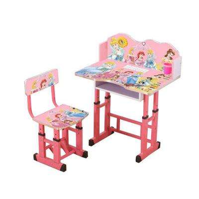 China Adjustable Children Table Children's Furniture Cartoon Lovely MDF Primary Study Child Table Sets Kids Table Desk for sale