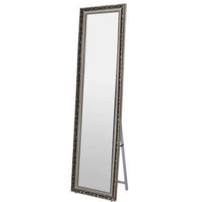 China Hand Crafted High Quality Elegant Design Floor Stand Wooden Framed Dressing Mirror for sale