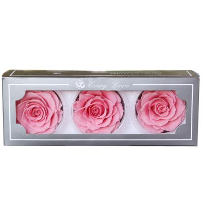 China Romantic Silk Amaryllis Flowers Packaging Eternal Preserved Eternal Roses Boxes Durable Lids Customized Acrylic Forever Boxes for sale