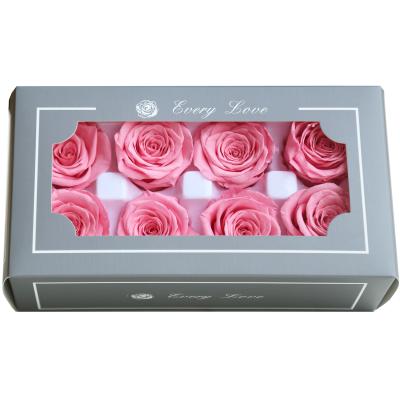 China Wholesale Durable Home Decoration Gift Hotel Eternal Preserved Roses In Box Gifts Forever Preserved Rose 4-5cm Head for sale