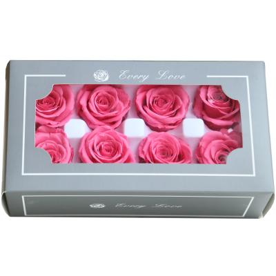 China High quality 4-5cm everlasting factory price lifelike preserved rose buds in gift box for sale