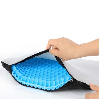 China Car Seat Double Layer Gel Cushion For Pressure Pain Relief Wheelchair Cushion Breathable Chair Pads For Car Seat Chair for sale