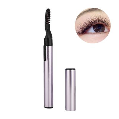 China 1Pc Eyelashes+lower Women Eyelashes Portable Electric Passionate Eyelash Curler With Eyelashes Sweep Pen Shape Head Mascara Long Lasting Makeup Curling Tool for sale