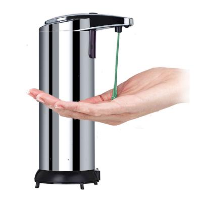 China Modern Automatic Soap Dispenser Pump Infrared Smelling Stainless Steel Liquid Soap Holder Shampoo Dispenser Bathroom Foam Pump for sale