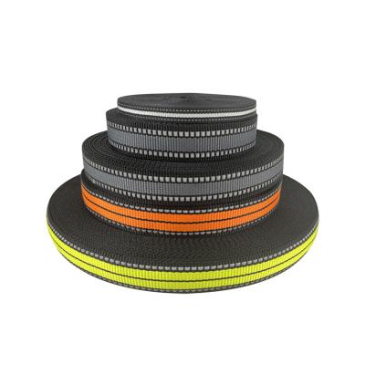 China Custom High Visibility China LOGO PP Webbing Strap Sustainable Custom Reflective Width Webbing for sale