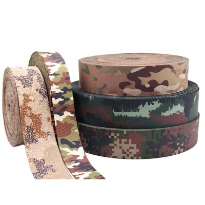 China Other Milspec Custom Heavy Duty Nylon Webbing 5038 Camouflage Camouflage Military Webbing for sale