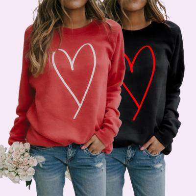 China Anti-pilling design 2022 ladies tops latest new design for women custom Logo color Long Sleeve Pullover Solid ladies full for sale