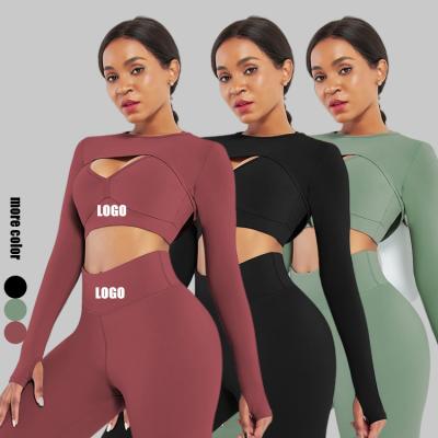 China Wholesale Custom Logo Breathable 2022 New Summer Quick Dry Workout Ladies Tracksuits Two Piece Set Listing Yoga Set Suit for sale