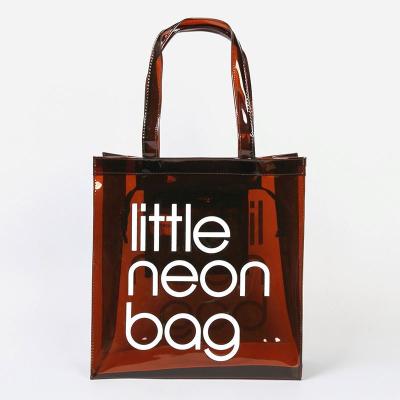 China Fashion Fashion Transparent PVC Coated Canvas Shopping Bag for sale