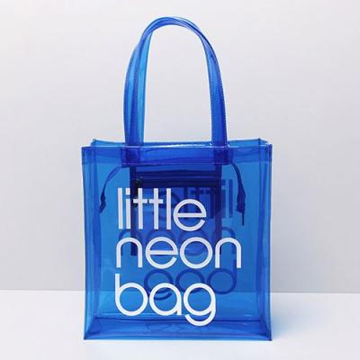 China Famous Fashion Hot Selling Glossy PVC Handled Shopping Tote Bags for sale