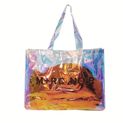 China 100% Eco-friendly Clear Handbag Stages Approved Transparent Snack Bag PVC Shopping Bag Packaging for sale