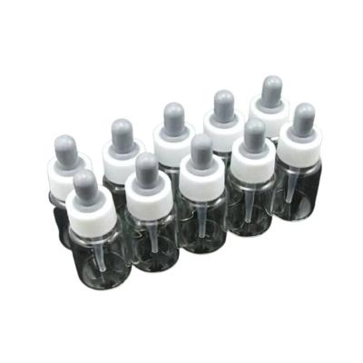 China White Cap Clear Glass Dropper Bottles , Easy Refill 50ml Dropper Bottles for sale