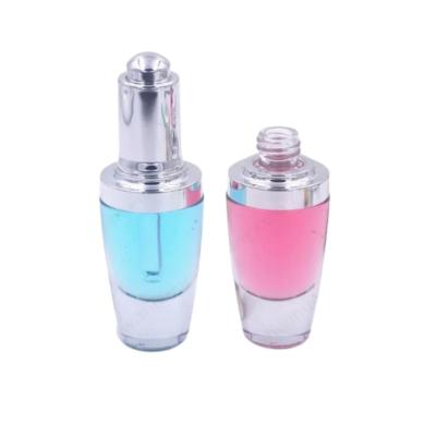 China Cosmetics Essential Oil Luxury 30ml Glass Dropper Bottles With Various Cap Color Te koop