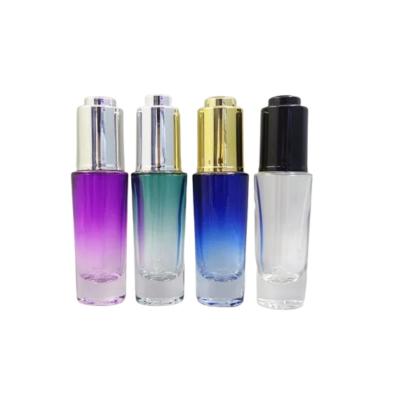 China custom15ml glass dropper bottle high-grade  set empty colorful glass thick bottom dropper Te koop