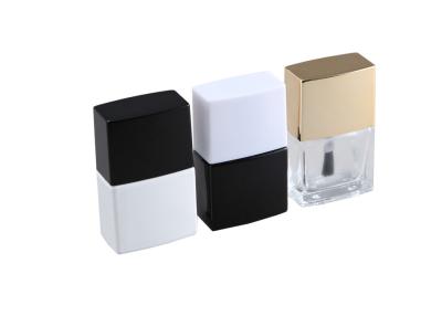 China Clear Empty Glass Nail Polish Bottles , 12ml Empty Square Nail Polish Bottles for sale