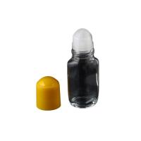 China Transparent Glass Essential Oil Roller Bottles 50ml With Yellow PP Plastic Cap for sale