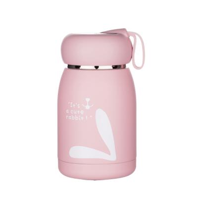 China Cute Viable Hot Child Vacuum Flask Cute Cartoon Stainless Steel Cup Water Bottle Rabbit Thermos Temperature Display for sale