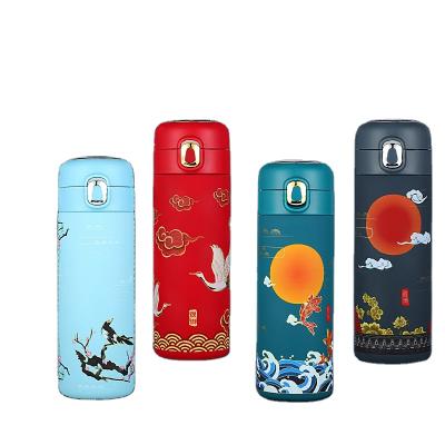 China Chinese Style Design Thermos Mug PORTABLE Stainless Steel Water Bottle Business Insulated Straight Body Water Mug for sale