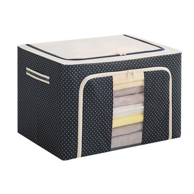 China High capacity simple modern multifunctional storage box fold Oxford cloth transparent storage box HMC05B for sale